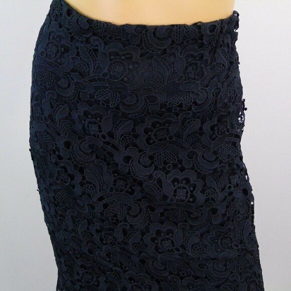 NUE OPTIONS Black Floral Battenberg Lace Skirt - Picture 7 of 7